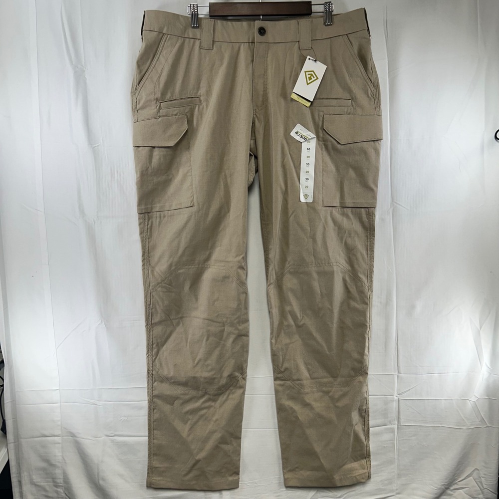 First Tactical V2 Tactical Pant Womens 20 Tall Khaki Ripstop Cargo 124011 40x35
